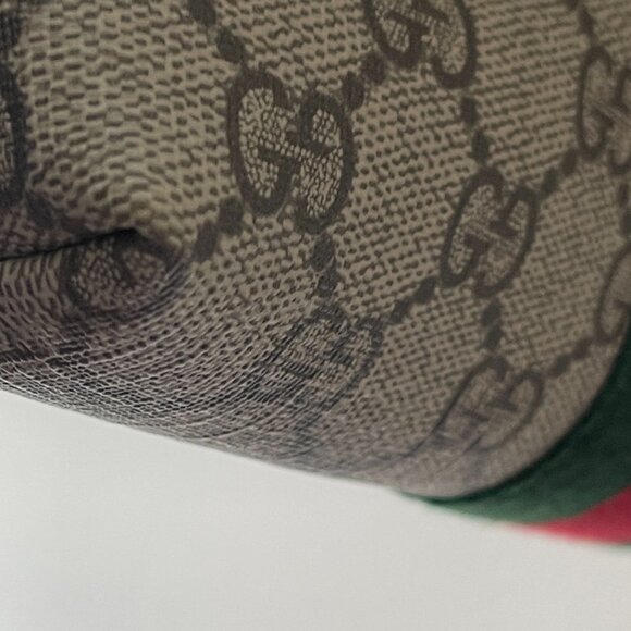 GUCCI Logo GG Pattern Crossbody Shoulder Bag PVC Canvas Webline (155731) - Picture 4 of 11